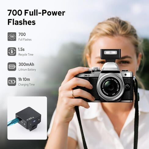 Flash Godox IT20-S لـ Sony ، فلاش TTL Mini مع شاشة بديهية ، وإعادة تدوير 1.5S ، و 700 وميض الطاقة الكامل مع فلاش محمول بطارية USB-C (أسود) in Saudi Arabia