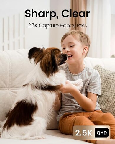 Vimtag 5G Security Camera Indoor ، 2Pack 2.5k Dog Camera with Mapeer Pan-Tilt 360 Motion Tracking ، و Cameras Monitor Cameras for Home Security Puppy Cat ، و Doin-Way ، و IR Night Vision ، W/Alexa ، 2Pack in Kuwait