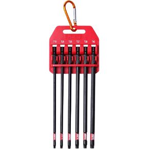 Protorq Long Impact Bit Set, Hex H2-H8 ,TORX T25, 6-Inch Length, 9-Piece,Industrial Strength, 1/4" Hex Shank, widely used in motorcycle, bike maintance. in Saudi Arabia