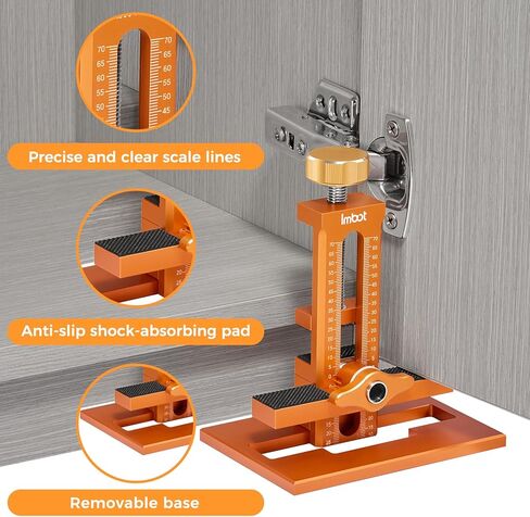 رقصة تثبيت باب الخزانة IMBOT ومع قاعدة تركيب باب الخزانة 3 في 1 في معظم أبواب الخزانة ، محاذاة سهلة ، رقصة أجهزة خزانة الألومنيوم القابلة للتعديل بسهولة مع بتات الحفر in Kuwait