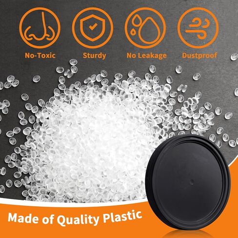 6 Pcs 5 Gallon Plastic Pail Lid 5 Gallon Bucket Lid for 3.5, 5, 6, and 7 Gal Buckets with 2 Plastic Bucket Lid Opener Industrial Can Opener for Home Industrial Use, Food Storage Container in Kuwait