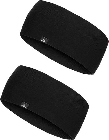 DANISH ENDURANCE Merino Wool Headband, for Men and Women, Unisex, 1 or 2-pack, Black, XS/S in Saudi Arabia