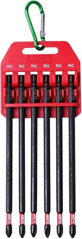 Protorq Long Impact Bit Set, Hex H2-H8 ,TORX T25, 6-Inch Length, 9-Piece,Industrial Strength, 1/4" Hex Shank, widely used in motorcycle, bike maintance. in Saudi Arabia