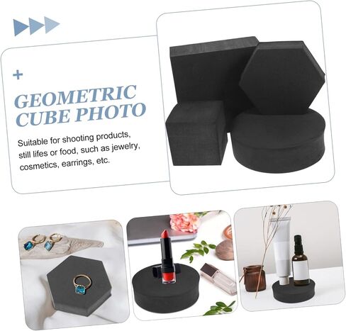 Artibetter 4pcs Cube Photography Props Durable Foam Decorative Photo Props for Cosmetics Flowers Jewelry for Stunning Product Photography and Creative Staging in Saudi Arabia
