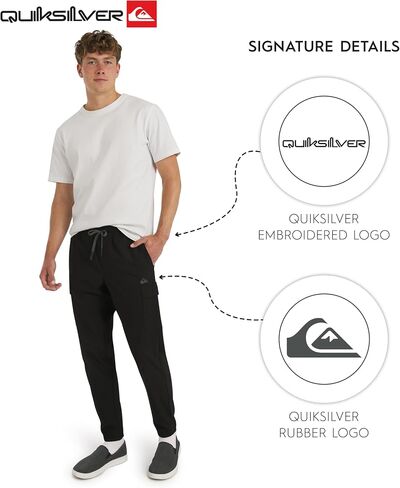 بنطال رياضي Quiksilver رجالي ذو مقاس عادي وأداء نشط ومتوسط ​​الوزن منسوج in Saudi Arabia