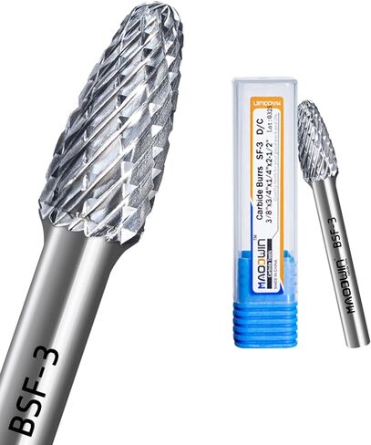 SA-3 TUNGSTEN CARBIDE ROTARY BURS 1/4 "Shank مزدوج قطع دوارة أسطوانية كربيد قطع قطع طاحونة من أجل نحت طحن النشوة المعدنية ونقش in Kuwait