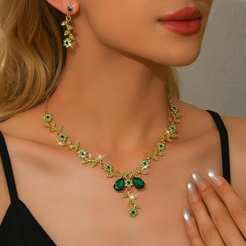 CSIYANJRY99 Silver Prom Jewelry Set Gold Wedding Jewelry Sets for Brides Necklace and Earring Bracelet Rhinestone Prom Party Costume Accessorie in Saudi Arabia