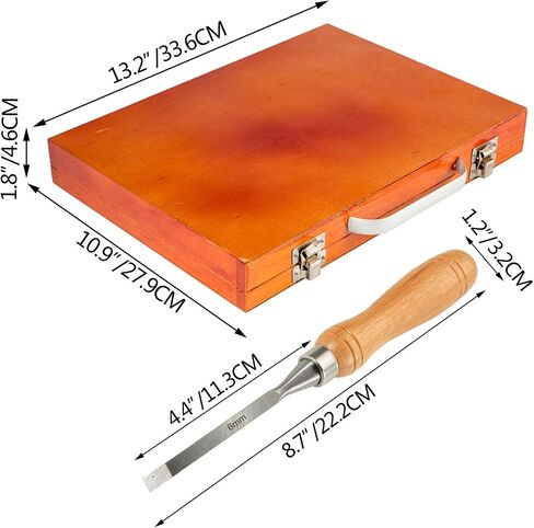 مجموعة أدوات مخرطة الخشب Vevor ، 6pcs مخرطة الخشنة التفصيلية التفاصيل أداة مجوفة مع مقبض خشبي الماس جولة مربع كاربايد إدراج صندوق خشبي للمبتدئين المحترفين الهواة المبتدئين in Saudi Arabia
