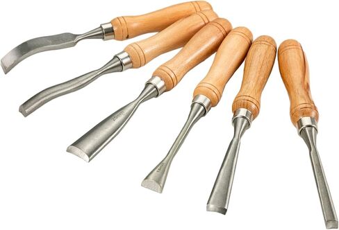 مجموعة أدوات مخرطة الخشب Vevor ، 6pcs مخرطة الخشنة التفصيلية التفاصيل أداة مجوفة مع مقبض خشبي الماس جولة مربع كاربايد إدراج صندوق خشبي للمبتدئين المحترفين الهواة المبتدئين in Saudi Arabia