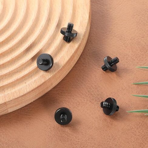 1/4" Male to 1/4" Male Threaded Tripod Screw, Double Head Stud Standard Mounting Thread Converter for Shoulder Rig Tripod Black in Kuwait