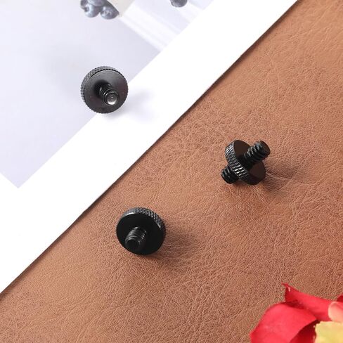 1/4" Male to 1/4" Male Threaded Tripod Screw, Double Head Stud Standard Mounting Thread Converter for Shoulder Rig Tripod Black in Kuwait