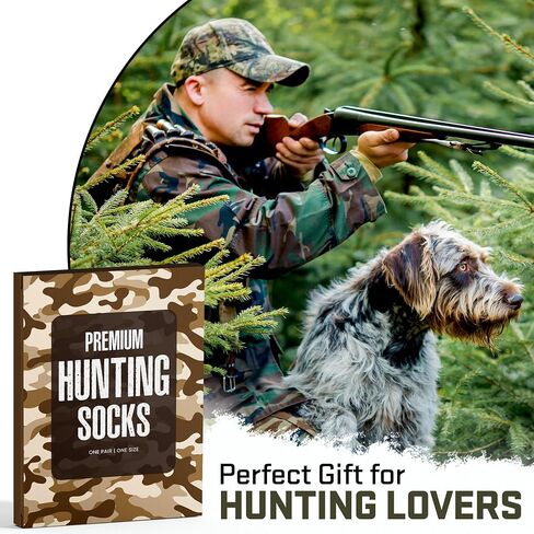 Hunting Gifts for Men, Christmas Presents for Hunters, Deer & Duck Hunting Gear, Comfortable and Funny Socks, Perfect Stocking Stuffers & Mens Present in Saudi Arabia
