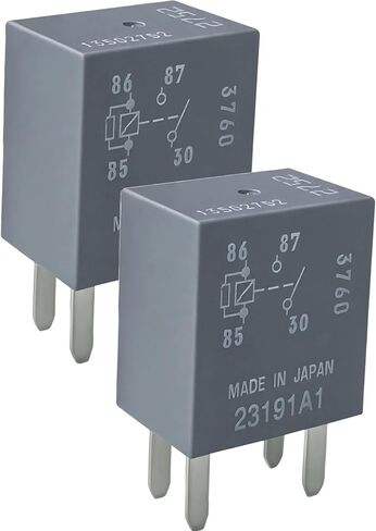 2PCS 13502752 (2752) 12V 30A 4-Pin Mini Micro Relay, Multi-Purpose SPST, ISO 280 — Compatible with Chevrolet/GMC/Cadillac/Buick/Pontiac/Saturn — Cooling Fan/Starter/A/C/Fuel Pump/Horn/Lights in Saudi Arabia