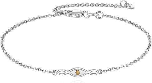 Gold Mustard Seed Bracelet 925 Sterling Silver Infinity Mustard Seed Bracelet Christian Faith Jewelry Gift for Women（yellow） in Saudi Arabia
