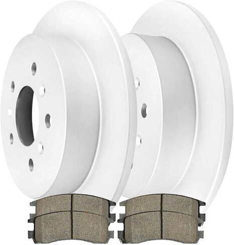AutoShack Rear Brake Rotors Ceramic Brake Pads | Replacement for 2006-2007 Chevrolet Monte Carlo 2006-2010 Impala 2008-2009 Buick LaCrosse Allure 3.5L 3.9L 5.3L V6 V8 FWD | 6-PC Brake Kit in Saudi Arabia