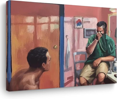 Funny Bathroom Canvas Wall Art, Black and White Vintage Comedy Movies Framed Art Paintings Wall Decor Unique Gifts And Funny Toilet Humour Smell Prints Picture for Bathroom Decor 11.5x15In-1 in Kuwait