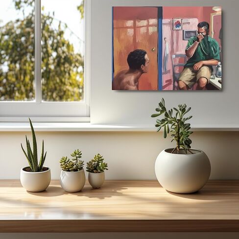 Funny Bathroom Canvas Wall Art, Black and White Vintage Comedy Movies Framed Art Paintings Wall Decor Unique Gifts And Funny Toilet Humour Smell Prints Picture for Bathroom Decor 11.5x15In-1 in Kuwait