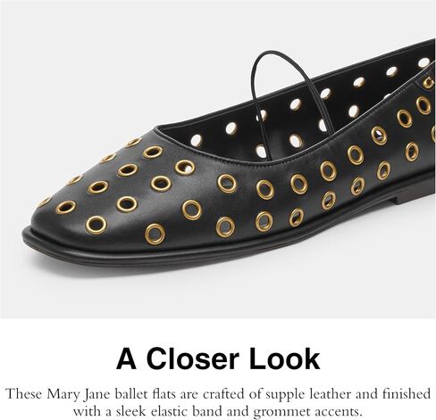 حذاء نسائي من Coach Emilia Mary Jane مع Tea Rose Flat، فحمي/أسود، 6.5 in Saudi Arabia
