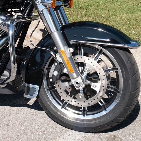 SLMOTO حاجز أمامي مع زخارف وإضاءة طرفية حمراء مناسبة لـ Harley Touring FLHT Electra Glide Classic 89-13 Road King Custom 04-06 Tour Glide Ultra Classic 89-95 Tri Glide Ultra Classic 09-13 in Saudi Arabia