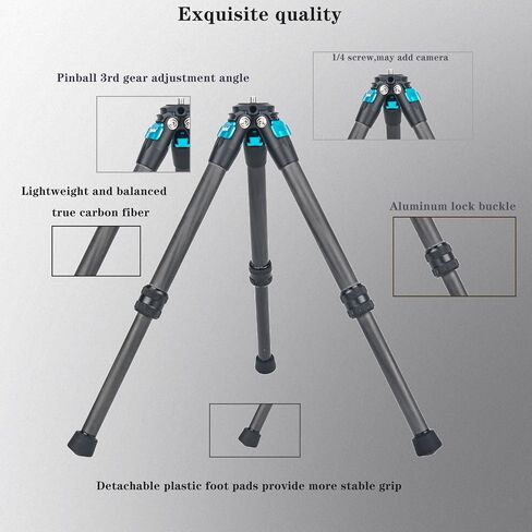 Carbon Fiber mini Tripod for Insta360 Insta 360 x5 x4 x3 x2 x, for DJI OSMO 360 Action 3 4 5, for GoPro Ultra Light Mini Stand with 3-Angle Adjustments, Aluminum Lock (Dark Black) in Saudi Arabia