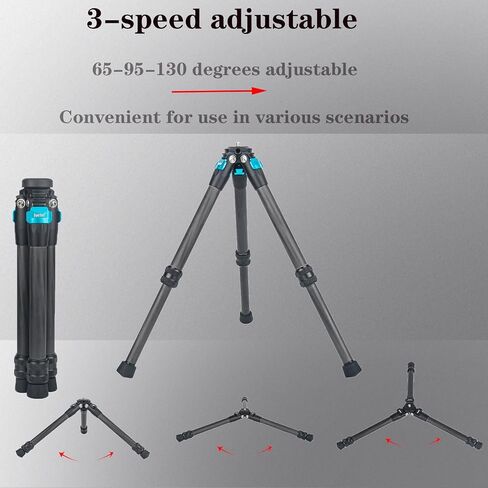 Carbon Fiber mini Tripod for Insta360 Insta 360 x5 x4 x3 x2 x, for DJI OSMO 360 Action 3 4 5, for GoPro Ultra Light Mini Stand with 3-Angle Adjustments, Aluminum Lock (Dark Black) in Saudi Arabia