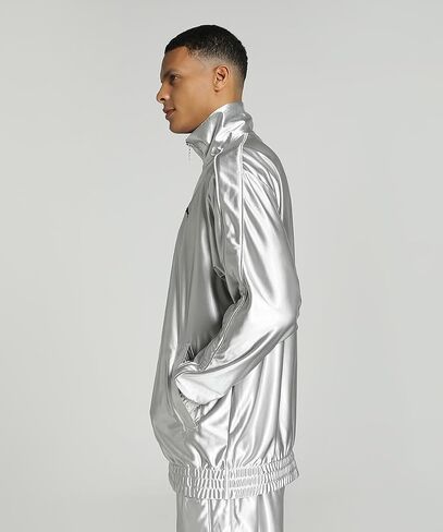 PUMA Mens T7 Oversized Metallic Athletic Outerwear Casual - Grey - Size S in Saudi Arabia