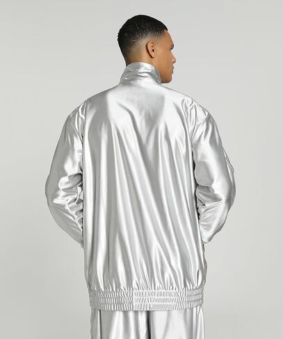 PUMA Mens T7 Oversized Metallic Athletic Outerwear Casual - Grey - Size S in Saudi Arabia