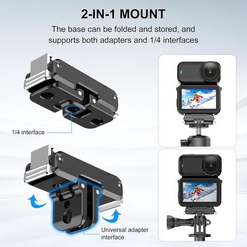 Osmo Pocket3 Magnetic Mount Stand, for DJI Osmo Pocket 3 Action Camera Accessories Adapter Clamp Magnet Suction Case Holder on Desktop, Vertical Surface, 180° Adjustable Handle Mount in Saudi Arabia