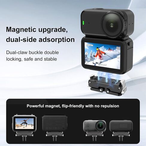 Osmo Pocket3 Magnetic Mount Stand, for DJI Osmo Pocket 3 Action Camera Accessories Adapter Clamp Magnet Suction Case Holder on Desktop, Vertical Surface, 180° Adjustable Handle Mount in Saudi Arabia