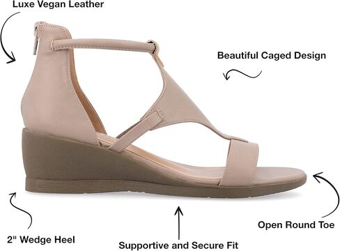 مجموعة مجلة Women's Trayle Wedge Sandals ، أسود ، 9 عريض in Kuwait