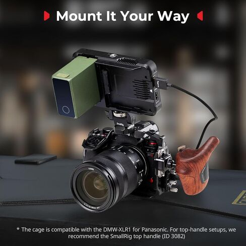 SmallRig All-Round Protective Cage Kit for Panasonic S1R II/S1 II/S1 IIE, with Top Handle & Cable Clamp, Built in Quick Release Plate for Arca-Swiss, Cold Shoe Mount, Strap Slots - 5503 in Saudi Arabia