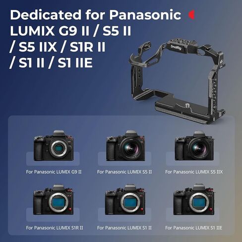 SmallRig All-Round Protective Cage Kit for Panasonic S1R II/S1 II/S1 IIE, with Top Handle & Cable Clamp, Built in Quick Release Plate for Arca-Swiss, Cold Shoe Mount, Strap Slots - 5503 in Saudi Arabia