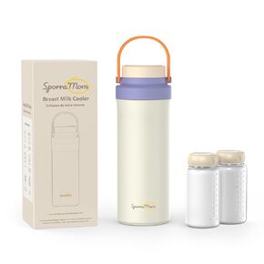 Breastmilk Cooler, Portable Breast Milk Cooler Bottle for Outdoor, 22oz Large Capacity Travel Breastmilk Chiller with 2 Pack Baby Bottles for Breastmilk Storage, Keep Cooling for 24 Hours in Saudi Arabia