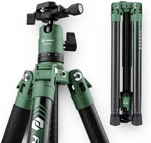 FOTOPRO 62 بوصة ترايبود ألياف الكربون للكاميرا كاميرا سفر الكاميرا ترايبود ترايبود كحد أقصى. in Saudi Arabia