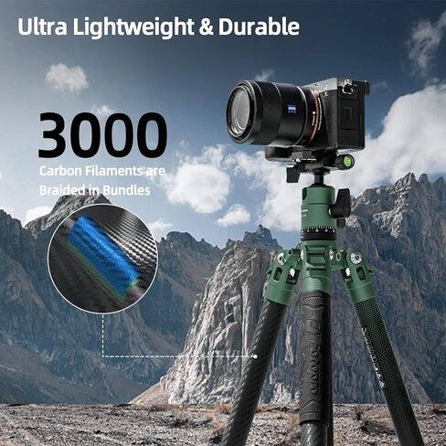 FOTOPRO 62 بوصة ترايبود ألياف الكربون للكاميرا كاميرا سفر الكاميرا ترايبود ترايبود كحد أقصى. in Saudi Arabia