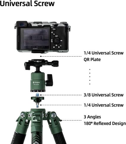 FOTOPRO 62 بوصة ترايبود ألياف الكربون للكاميرا كاميرا سفر الكاميرا ترايبود ترايبود كحد أقصى. in Saudi Arabia