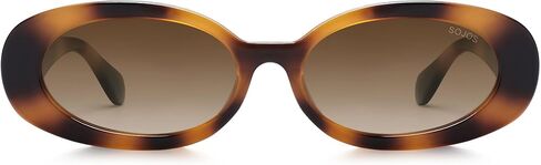 SOJOS Ocean Collection Retro Oval Polarized Sunglasses for Women Men Vintage Recycled Plastic Frame Eco-Friendly, Sunlight in Saudi Arabia