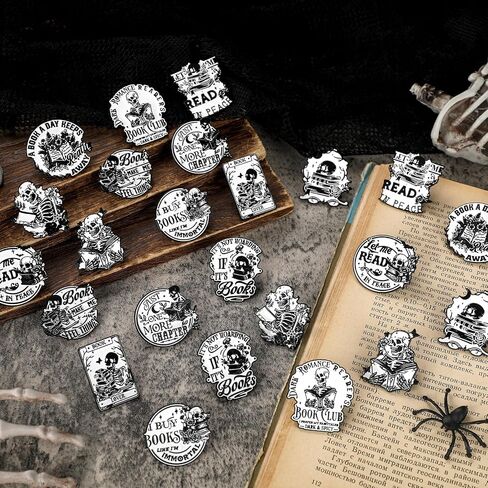 Bookish Pin Book Enamel Pins Book Club Gifts for Jackets Hats Christmas Stuffers Gift for Bookworms Librarians Readers Students Educators Books Lover Friends Collectors in Saudi Arabia