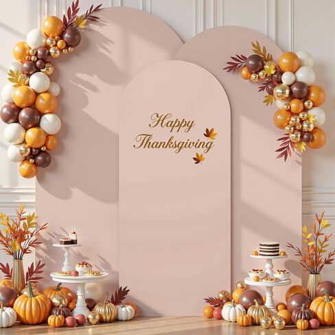 Beige Wedding Arch Cover (7.2FT, 6.6FT, 6FT) Set of 3 Arch Covers Stretchy Backdrop Spandex Fitted Chiara Backdrop Stands Cover for Birthday Party Baby Shower Wedding Arch Stand Decoration in Saudi Arabia