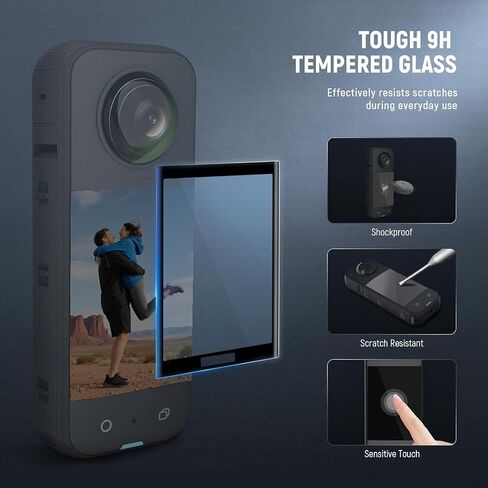 Neewer Pocket 3 Screen Protector Kit (2 Pack) متوافقة مع DJI Osmo Pocket 3 ملحقات التحرير والسرد Creator ، 9H HD مضاد للخلع الزجاجي. in Saudi Arabia