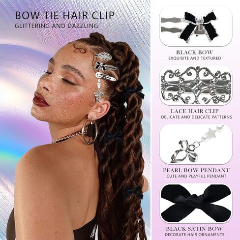 y2k مقاطع الشعر الفضية المعدنية النجمة barrettes النجوم القوس القلب ملحقات الشعر 17 أشكال الشعر pentagram مقاطع المفاجئة للنساء الفتيات in Kuwait