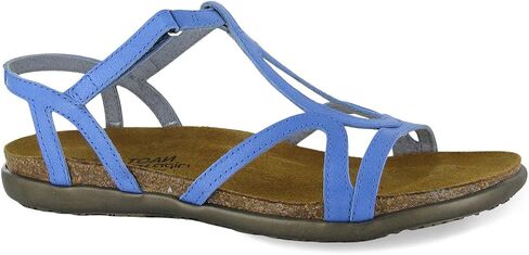 Naot Footwear Womens Sophia Sandal Black Velvet Nubuck/Jet Black Leather/Black Crinker Patent Leather -9-9.5 M US in Kuwait