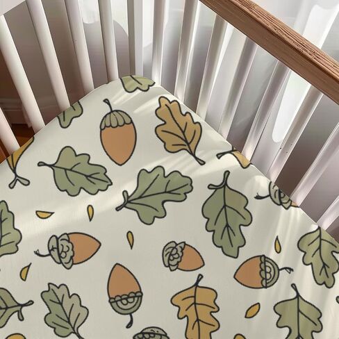 Fall Pumpkin Flowers Pattern Floral Sheets for crib ، ورقة سرير مجهزة للجنسين في الخريف للأولاد الفتيات الفتيات القياسيات والمراتب الصغار 28 × 52 in Kuwait