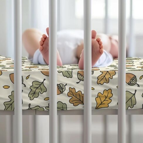 Fall Pumpkin Flowers Pattern Floral Sheets for crib ، ورقة سرير مجهزة للجنسين في الخريف للأولاد الفتيات الفتيات القياسيات والمراتب الصغار 28 × 52 in Kuwait