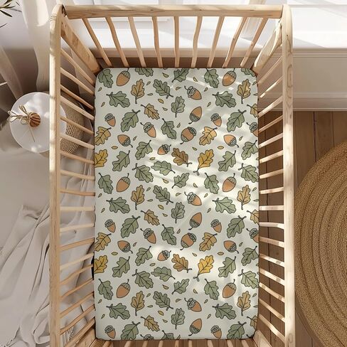 Fall Pumpkin Flowers Pattern Floral Sheets for crib ، ورقة سرير مجهزة للجنسين في الخريف للأولاد الفتيات الفتيات القياسيات والمراتب الصغار 28 × 52 in Kuwait