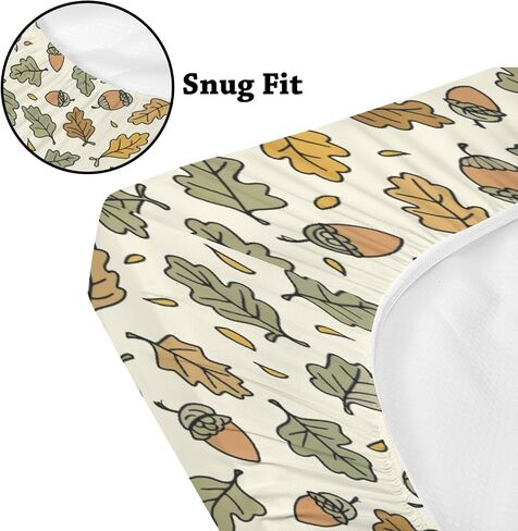 Fall Pumpkin Flowers Pattern Floral Sheets for crib ، ورقة سرير مجهزة للجنسين في الخريف للأولاد الفتيات الفتيات القياسيات والمراتب الصغار 28 × 52 in Kuwait