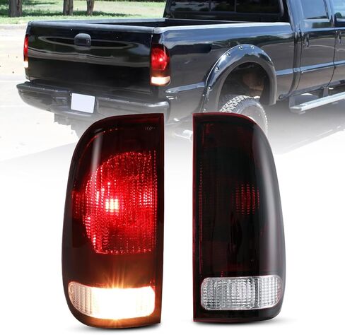 Winjet Compatible with Ford [1997 1998-2003 F150] [1999 2000 2001 2002 2003 2004 2005 2006 2007 F250 F350 F450 F550 Super Duty] Tail lights (Matte Black/Clear Lens) in Saudi Arabia