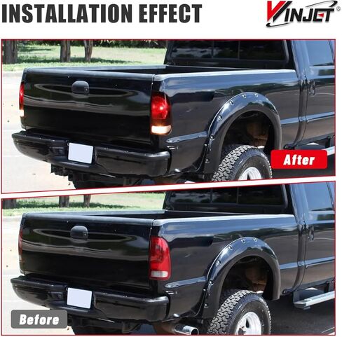 Winjet Compatible with Ford [1997 1998-2003 F150] [1999 2000 2001 2002 2003 2004 2005 2006 2007 F250 F350 F450 F550 Super Duty] Tail lights (Matte Black/Clear Lens) in Saudi Arabia