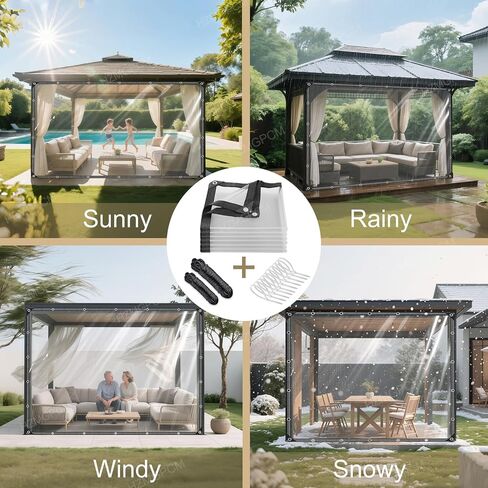 Premium Clear Vinyl Tarp 4x6 ft Tearproof Heavy Duty Clear Tarp with Rustproof Grommets Windproof Design(14 Mil) Reinforced Edges for Patio Outdoor Porch Greenhouse Chicken Coop Garden in Saudi Arabia