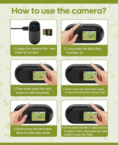 Cat Camera Collar with Video Recording,with 16G SD Card in Saudi Arabia